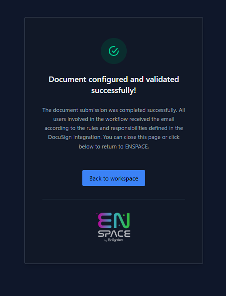 Successful Dispatch Confirmation