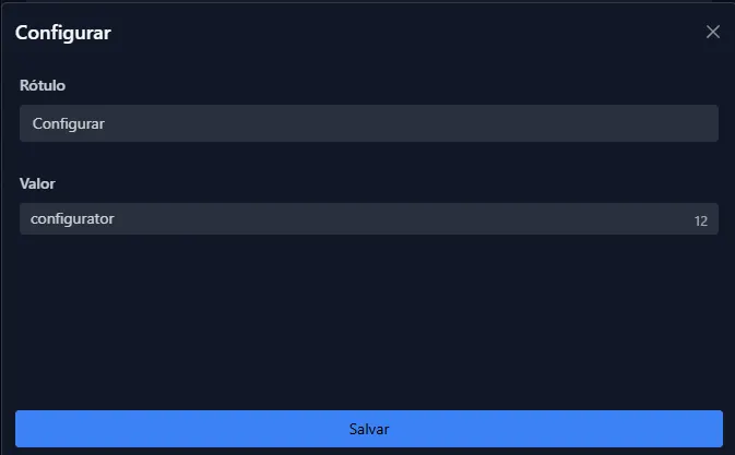 Configuração de Campo Repetido