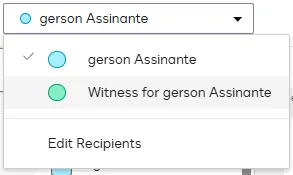 Seleção de Participantes no DocuSign