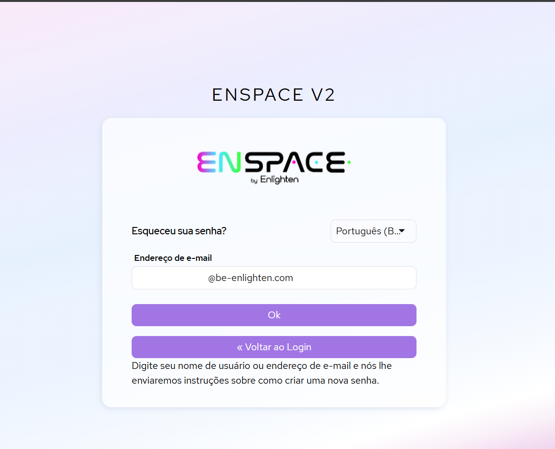 Login com email corporativo