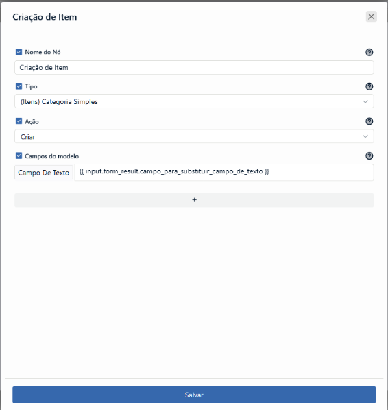 Criação do Nó CRUD