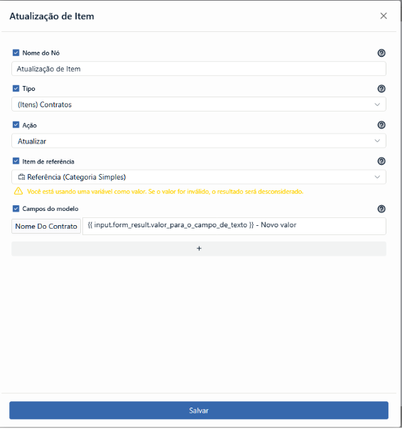 Criação do Nó CRUD