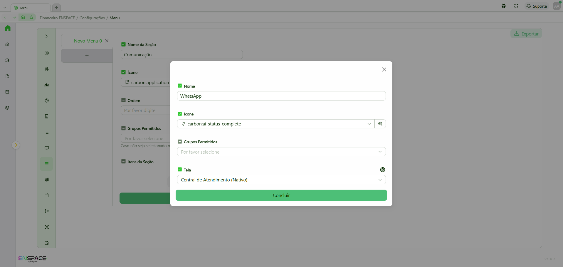 Integração WhatsApp